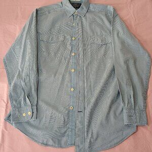 Nautica True Craftsmanship Men Small Business Button Shirt 2 Pockets 100% Cotton